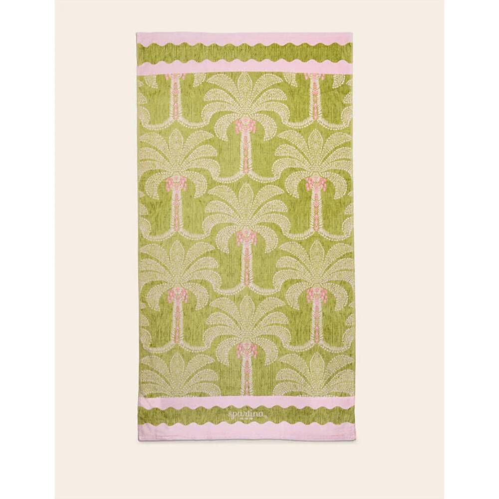 NEW SPARTINA 449 women's beach towel in castillo green palms